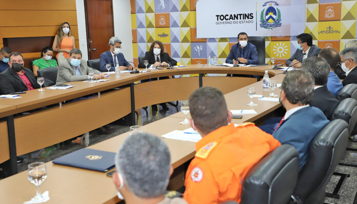 Em reunião com o Comitê de Enfrentamento à Covid-19, governador Wanderlei Barbosa ressaltou a importância da vacinação e determinou o fortalecimento das campanhas educativas - Foto: Esequias Araújo/Governo do Tocantins